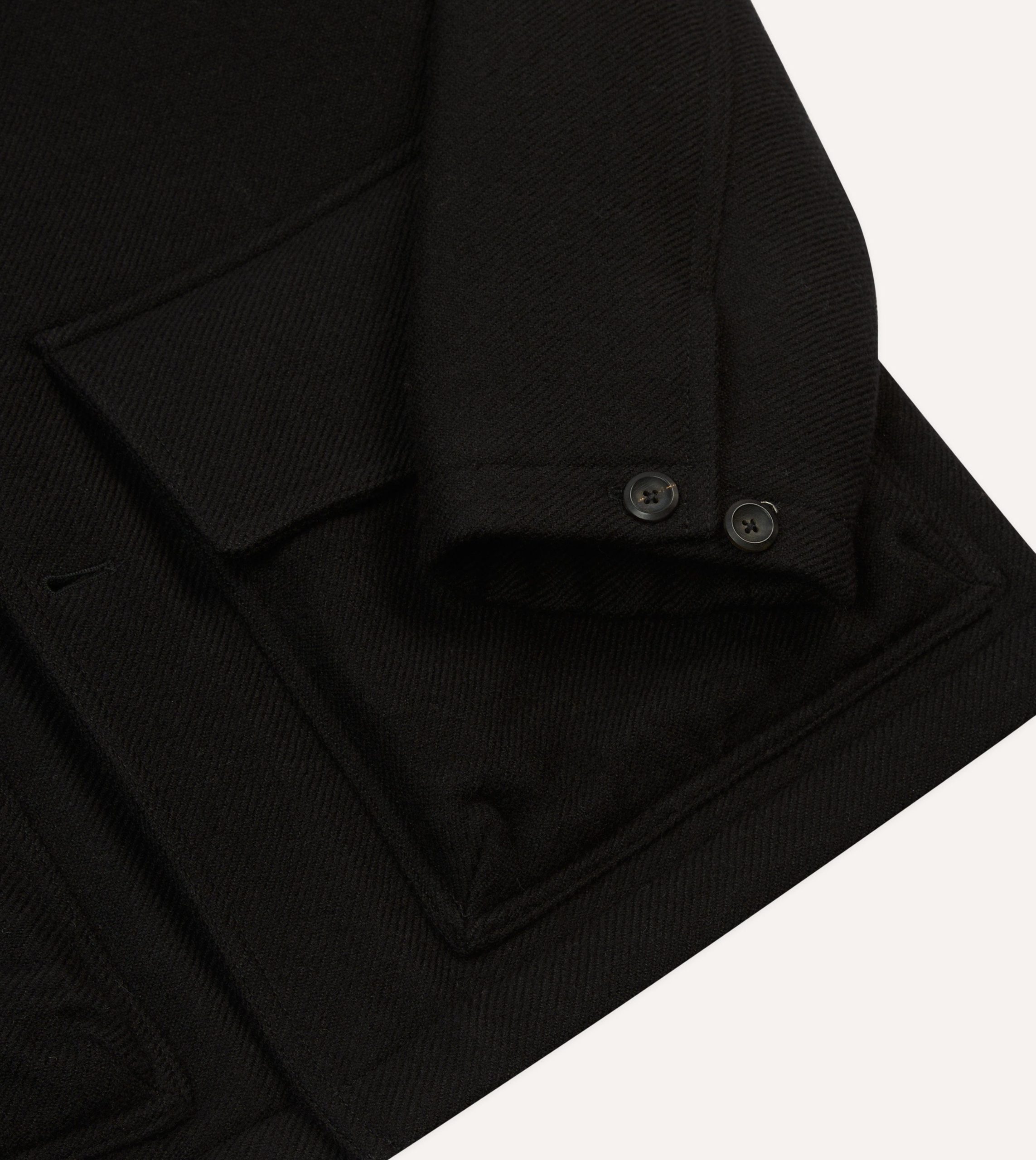 Black Wool Donkey Jacket - Image 4