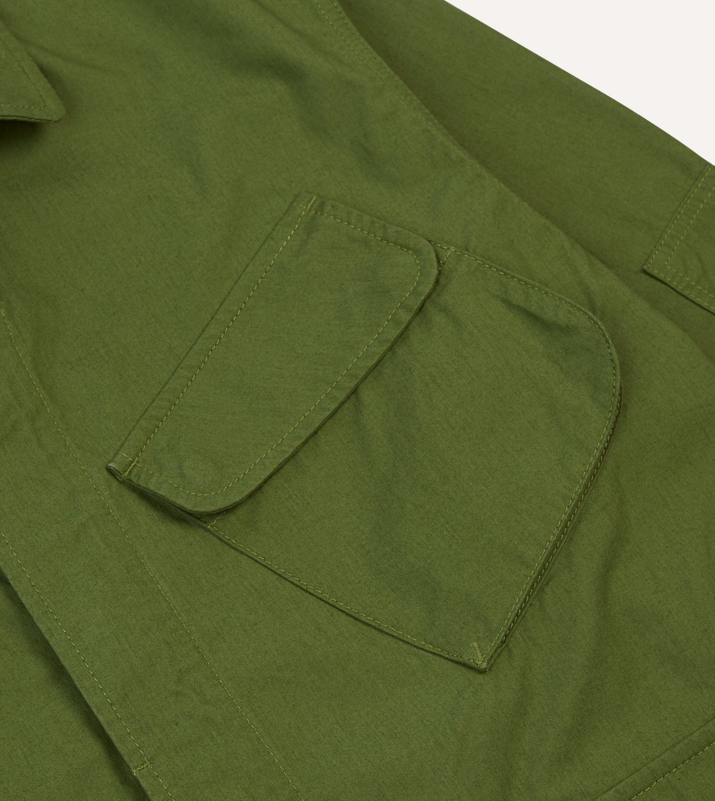 Olive Cotton Jungle Jacket - Image 4