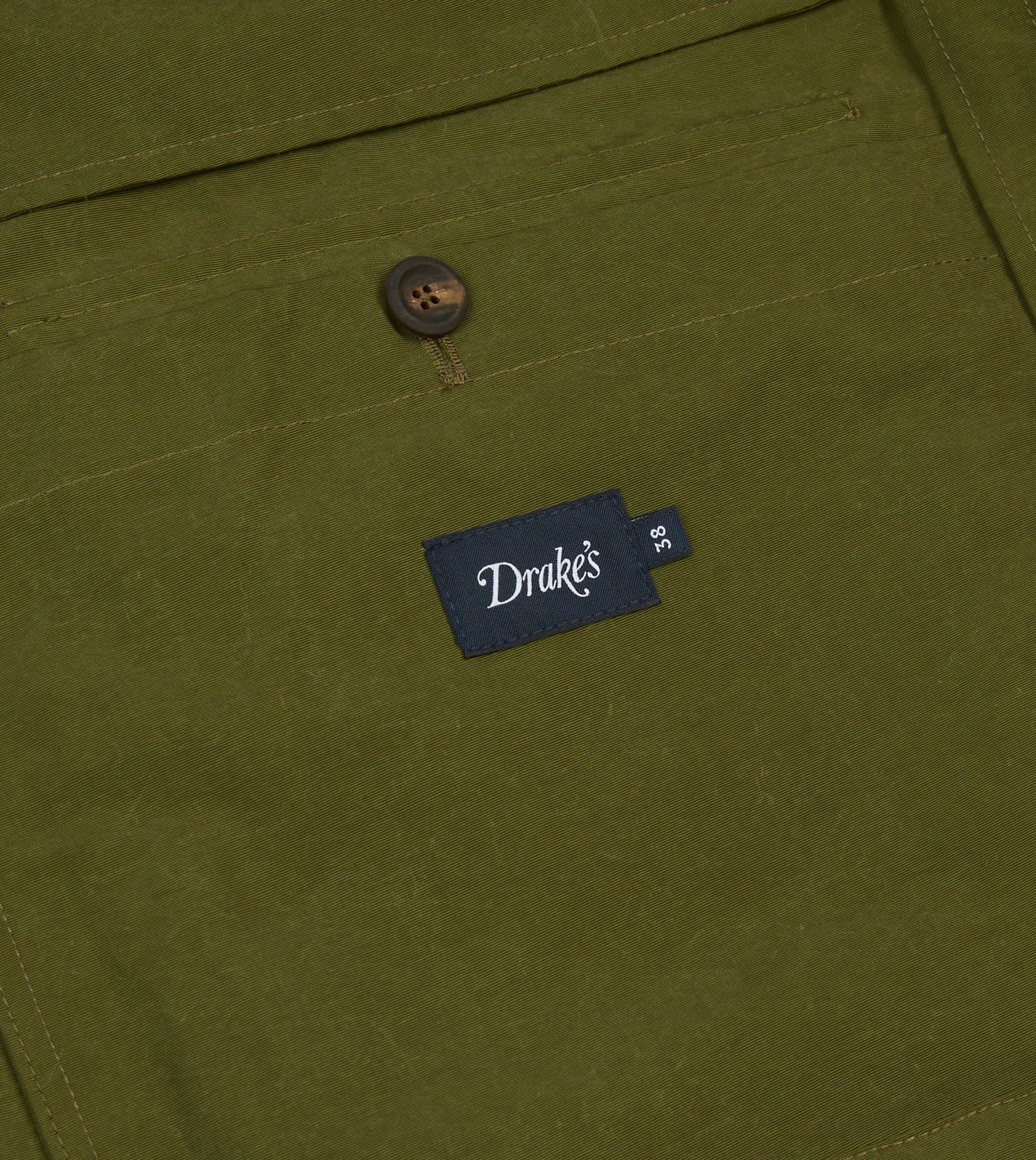 Olive Cotton Blouson Jacket - Image 8