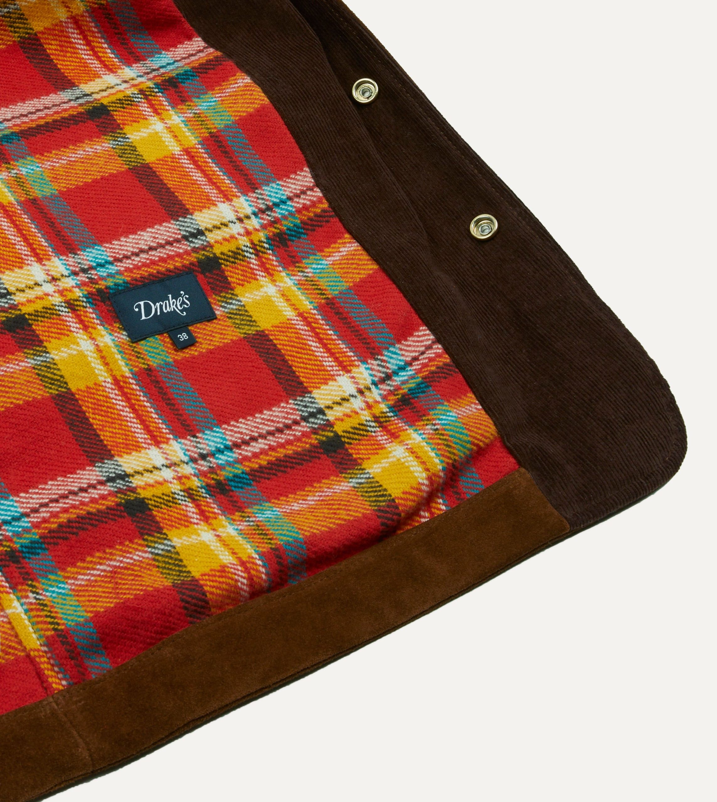 Brown Suede Car Coat with Blanket Lining - Image 6