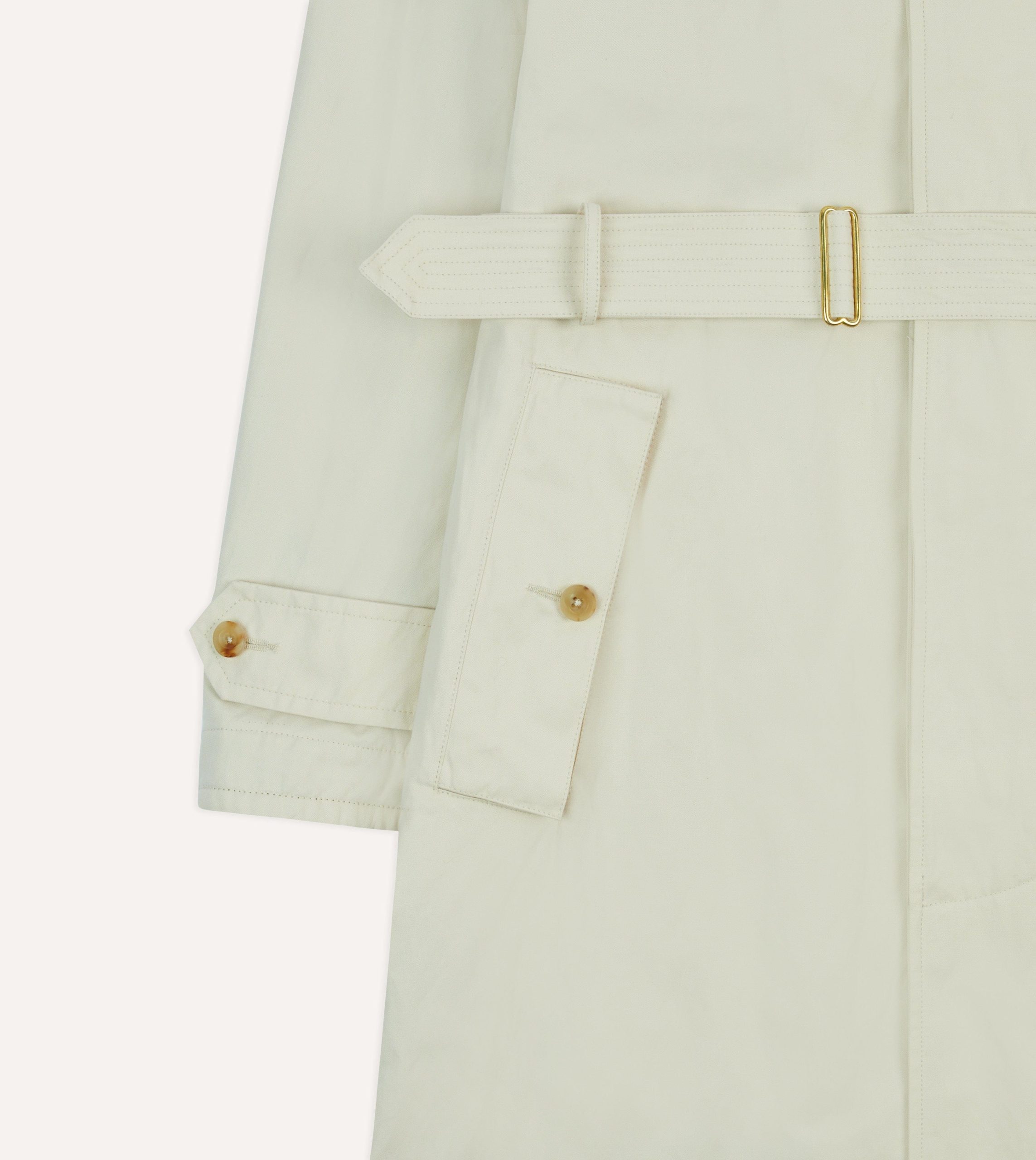 Ecru Cotton Dispatch Raincoat - Image 6