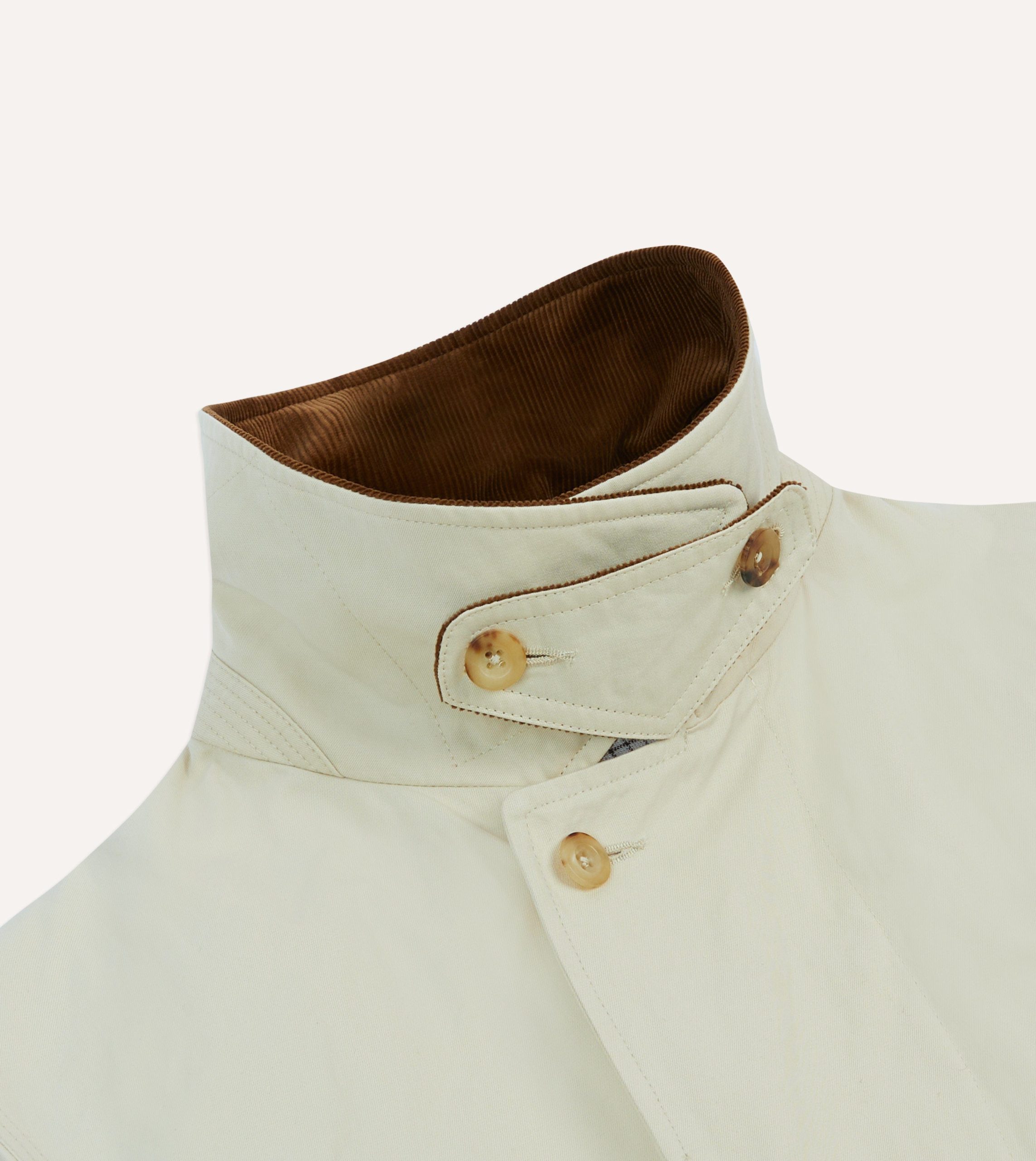 Ecru Cotton Dispatch Raincoat - Image 4