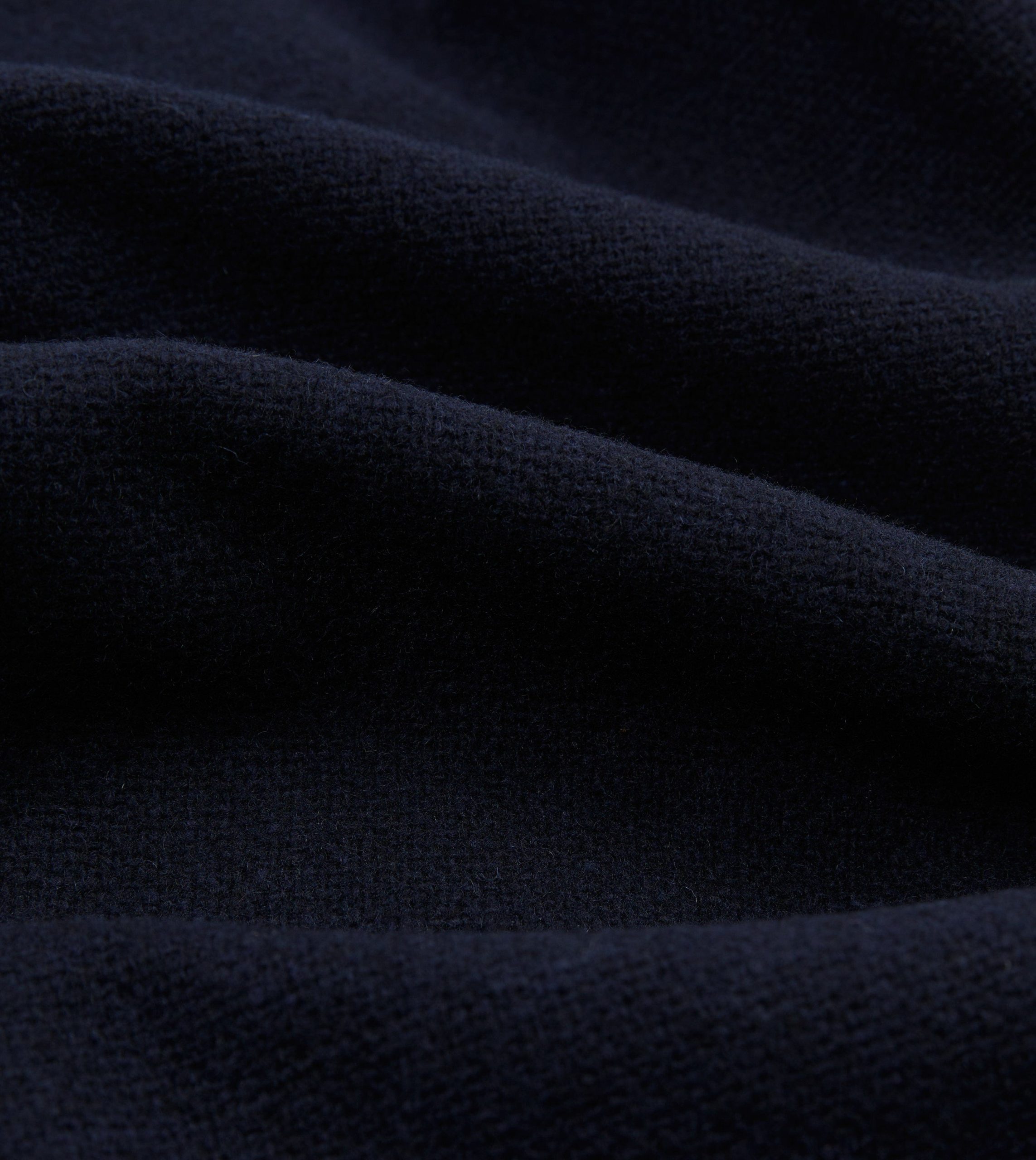 Navy Wool Raglan Coat - Image 2