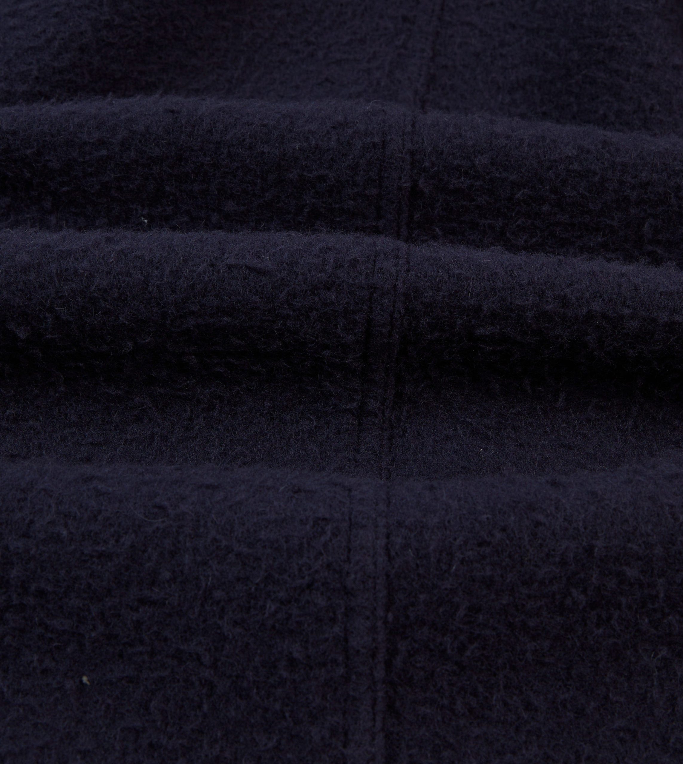 Navy Casentino Wool Short Duffle Coat - Image 2