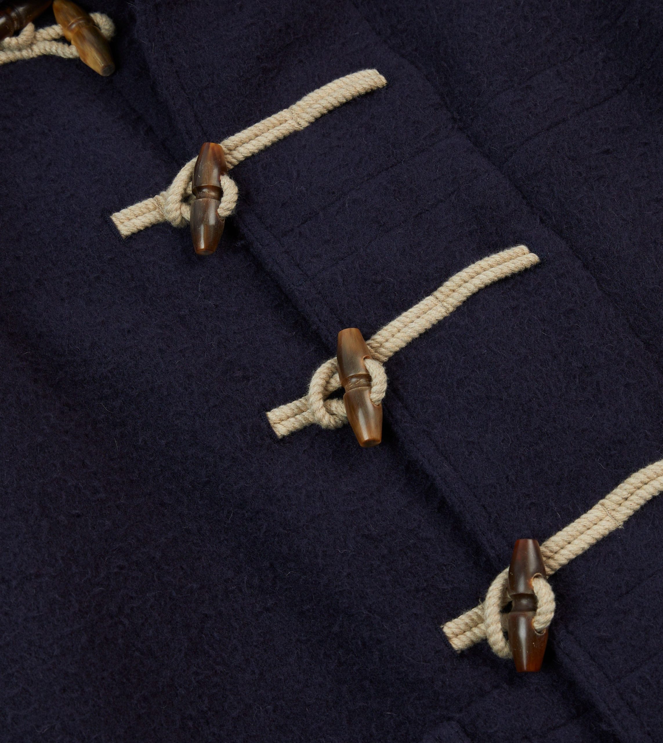 Navy Casentino Wool Short Duffle Coat - Image 5