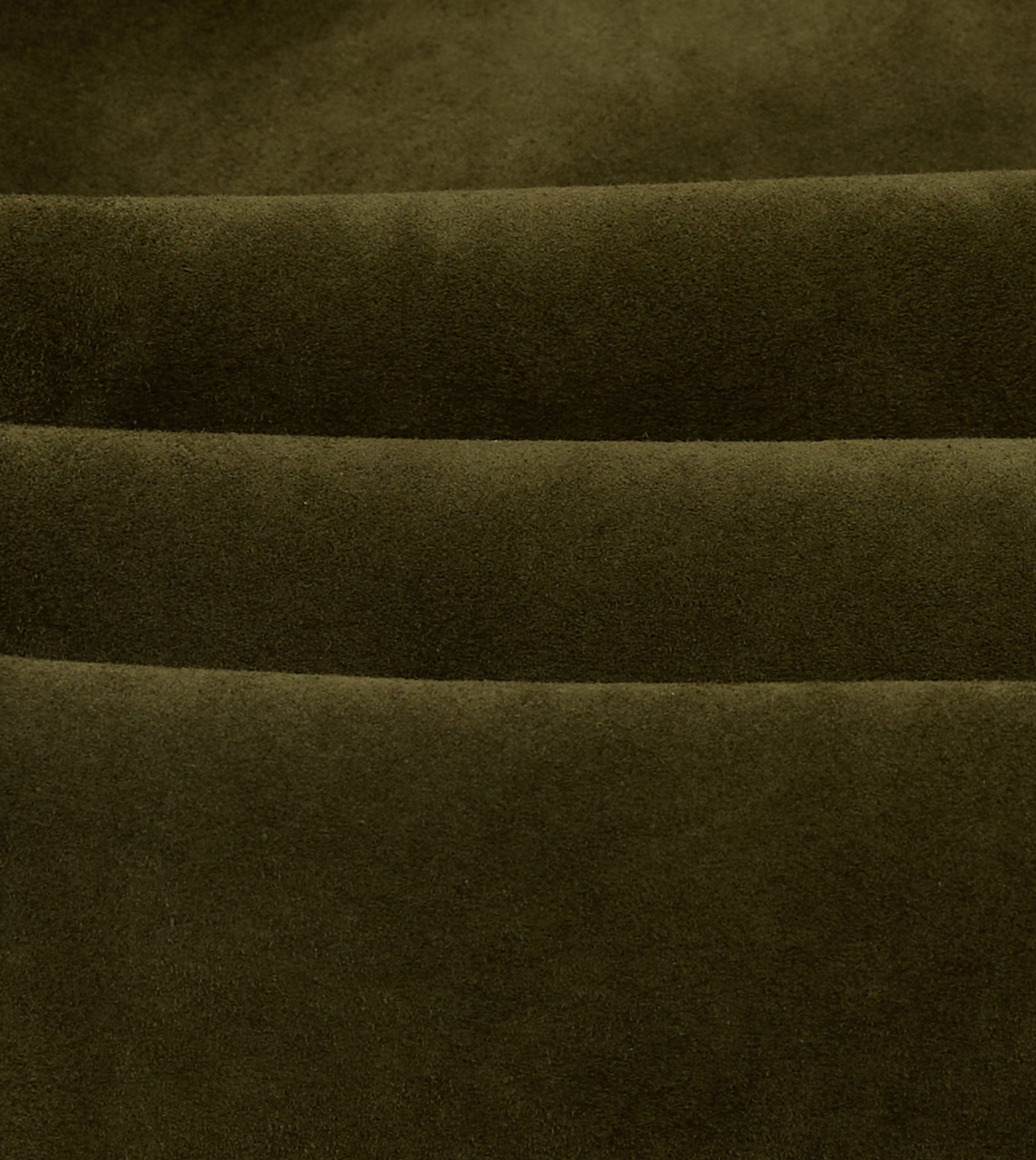 Green Heavyweight Suede A-2 Bomber Jacket - Image 2