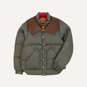 Rocky Mountain Featherbed for Drake's Olive Nylon Christy Down Jacket