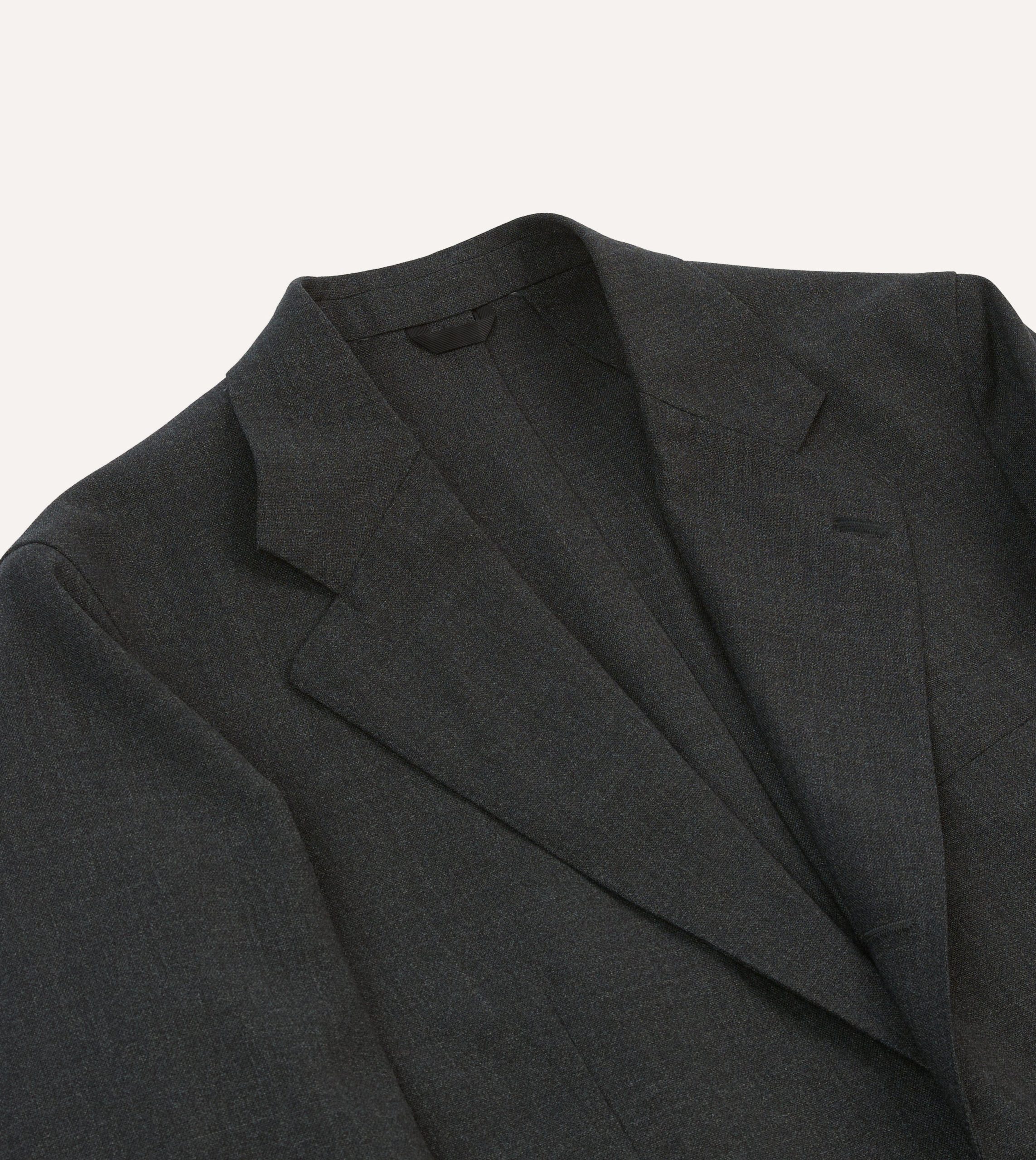 Charcoal Tropical Wool Tailored Jacket - Image 3
