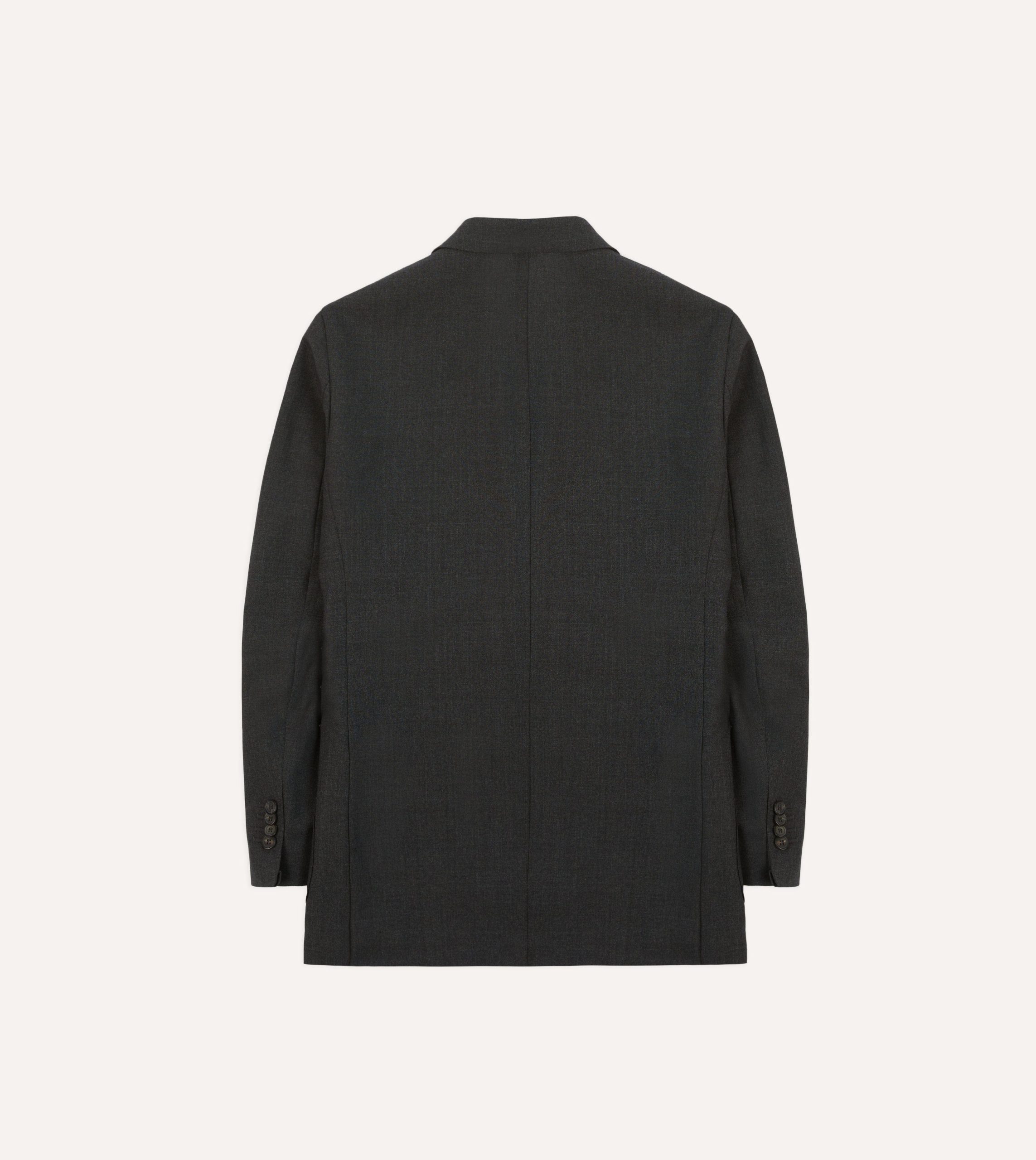 Charcoal Tropical Wool Tailored Jacket - Image 8