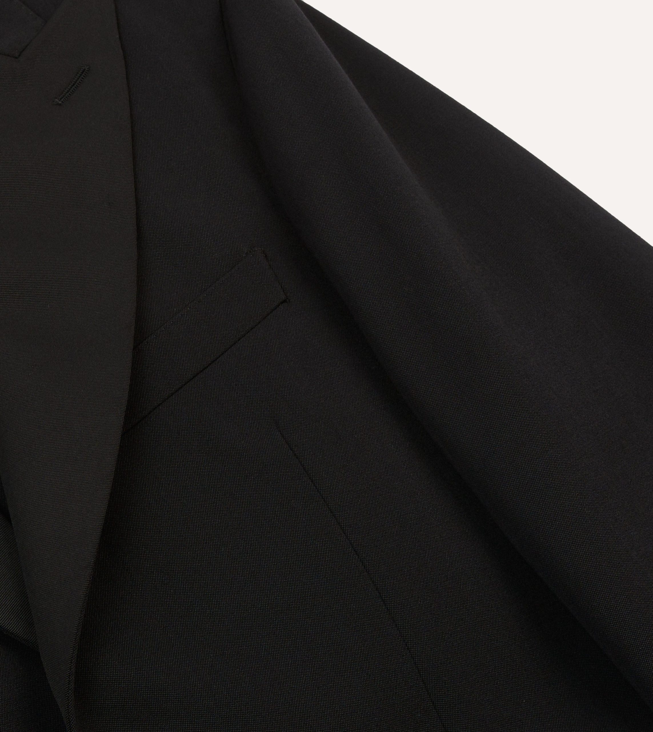 Black Barathea Wool Dinner Jacket - Image 4