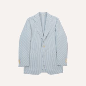 Seersucker Cotton Tailored Jacket