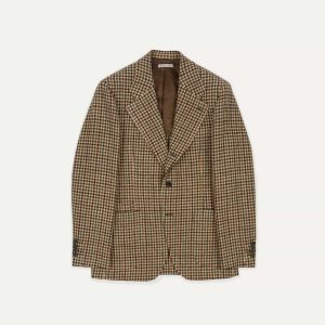 Brown Gun Club Check Tweed Blazer