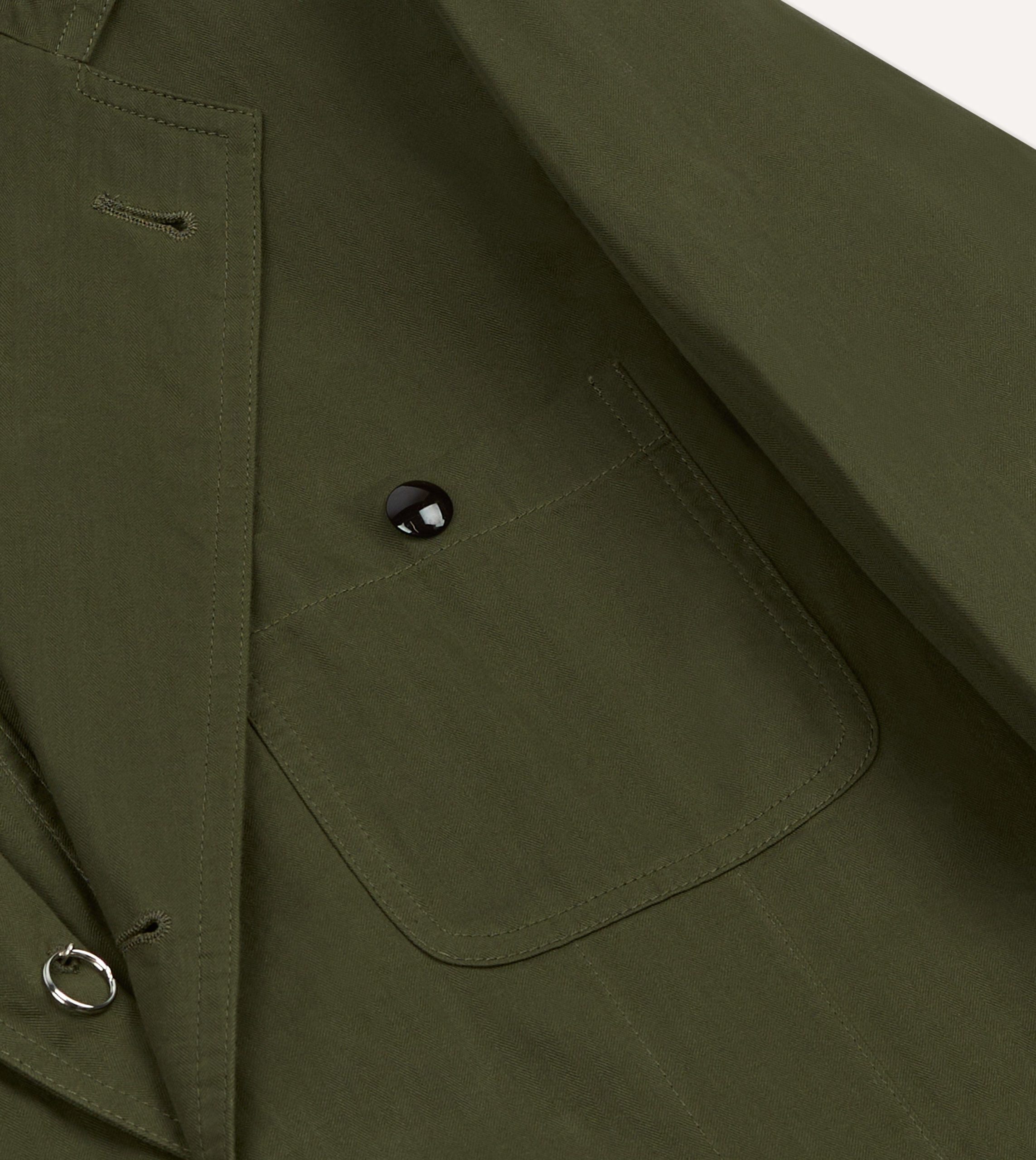 Drake's and New Balance Waxed Herringbone Cotton Games Blazer - Image 4