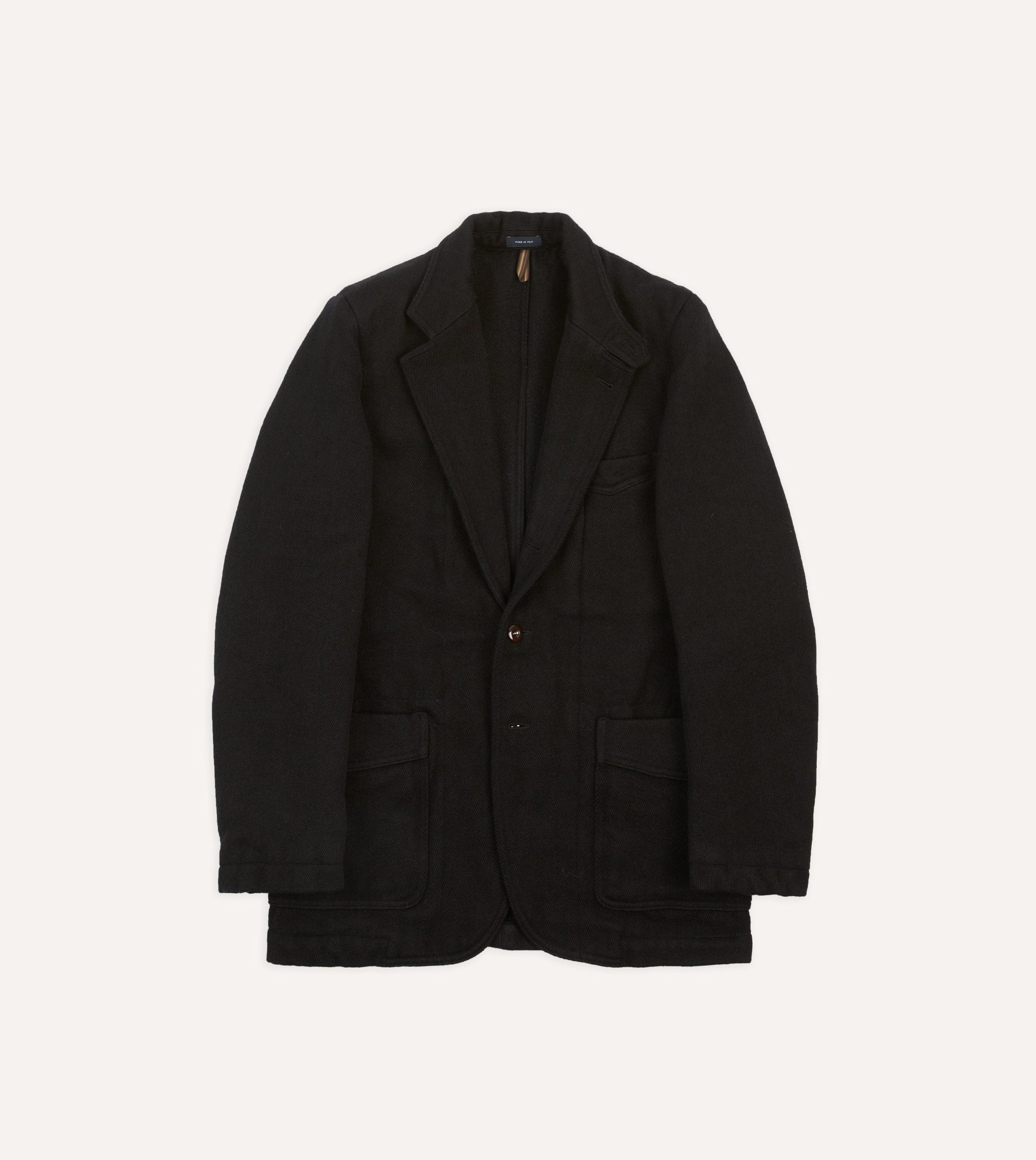 Navy Wool-Cotton Twill Field Games Blazer
