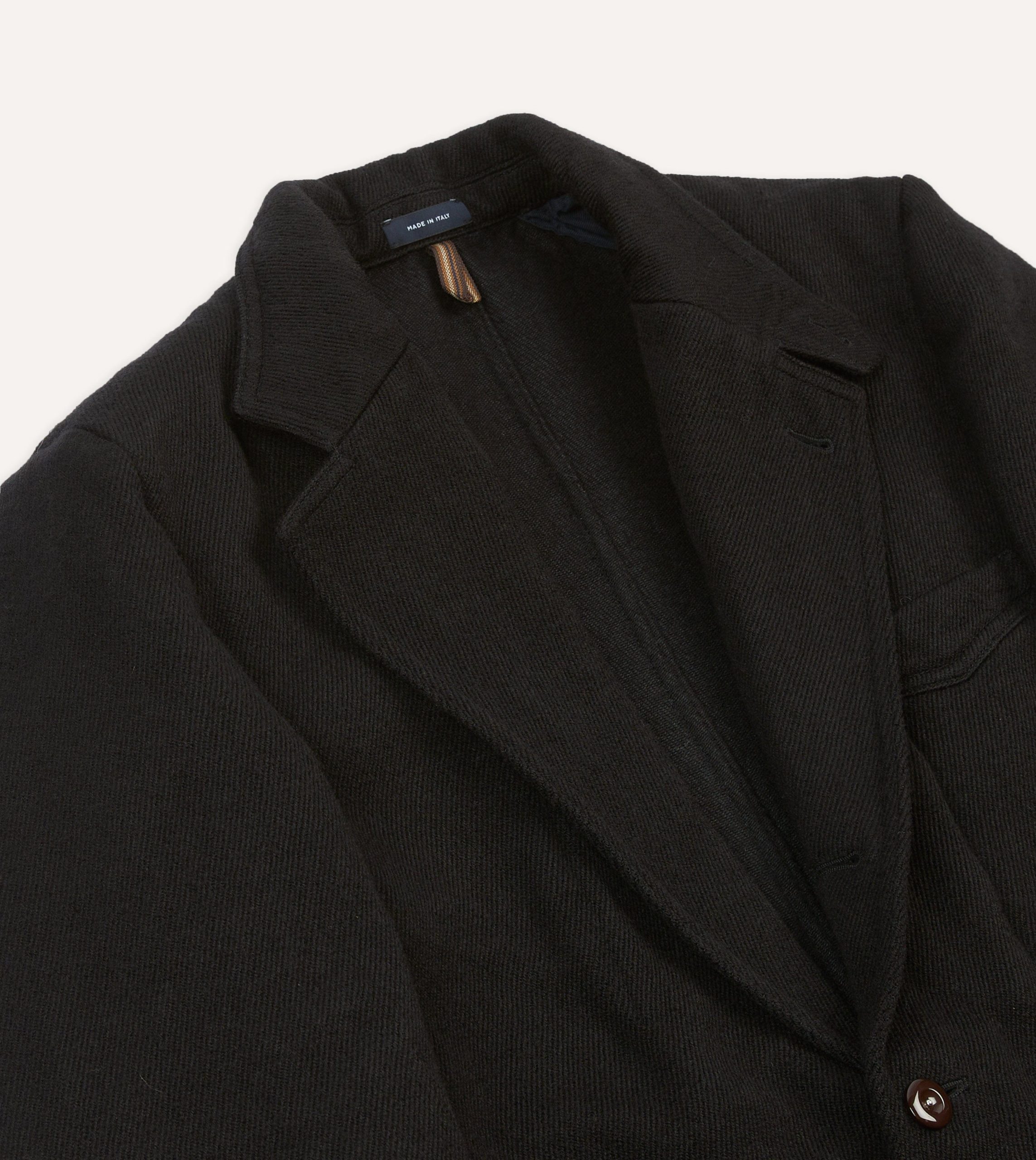 Navy Wool-Cotton Twill Field Games Blazer - Image 3