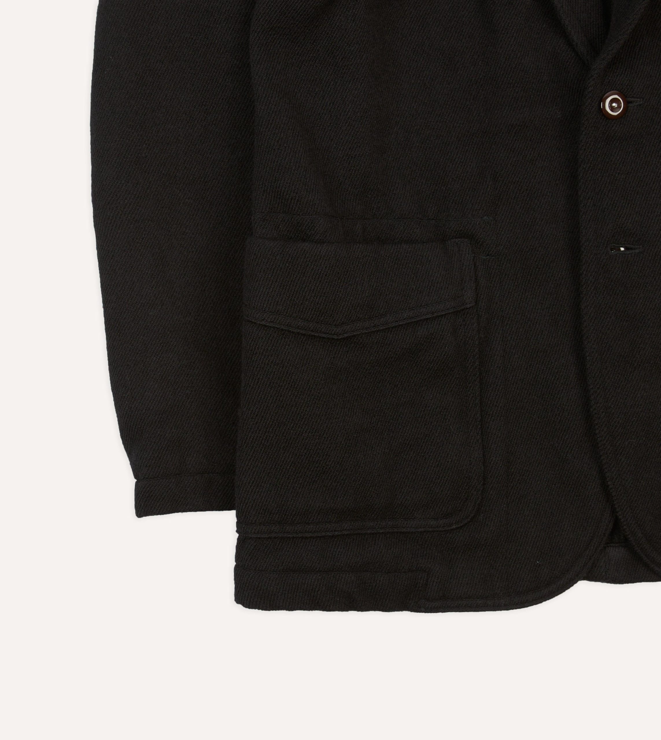 Navy Wool-Cotton Twill Field Games Blazer - Image 7