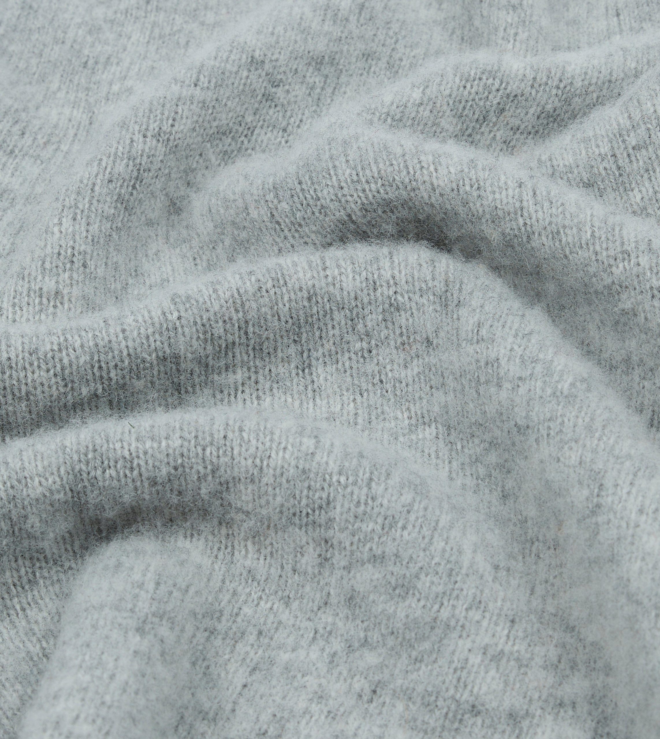 Light Grey Brushed Shetland Crew Neck Jumper - Image 2