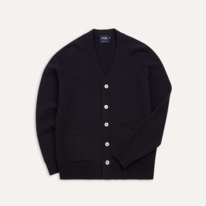 Navy Lambswool 6 Button Cardigan