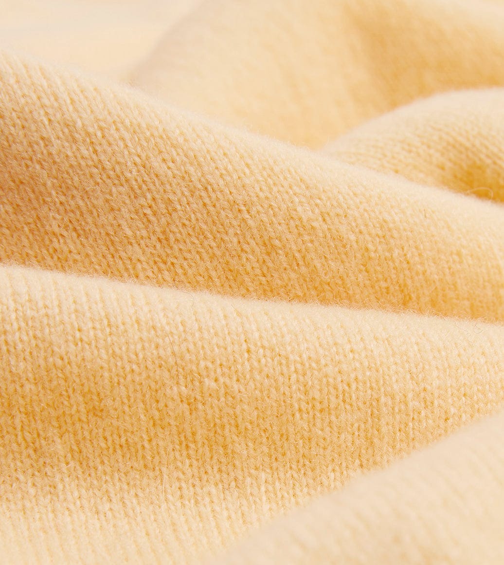 Yellow Lambswool Sleeveless Cardigan - Image 2