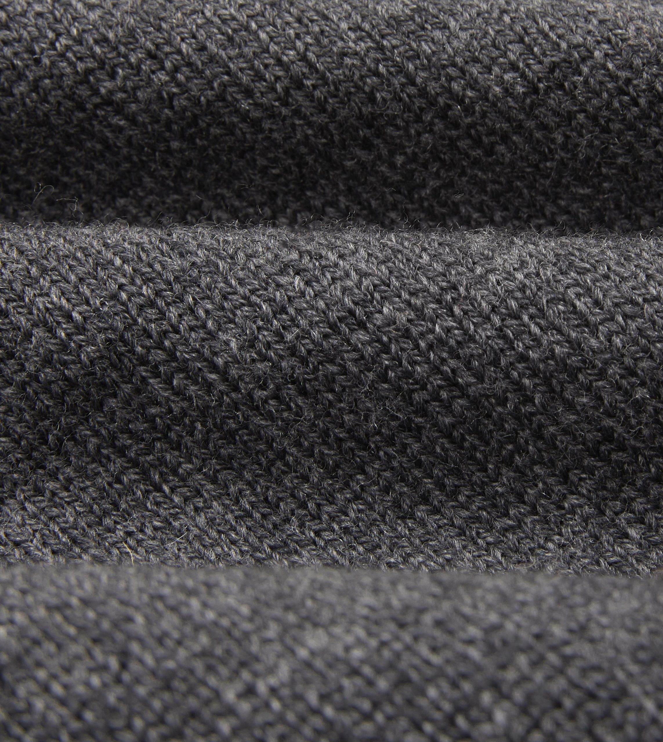 Grey Merino Wool Knitted Polo - Image 2