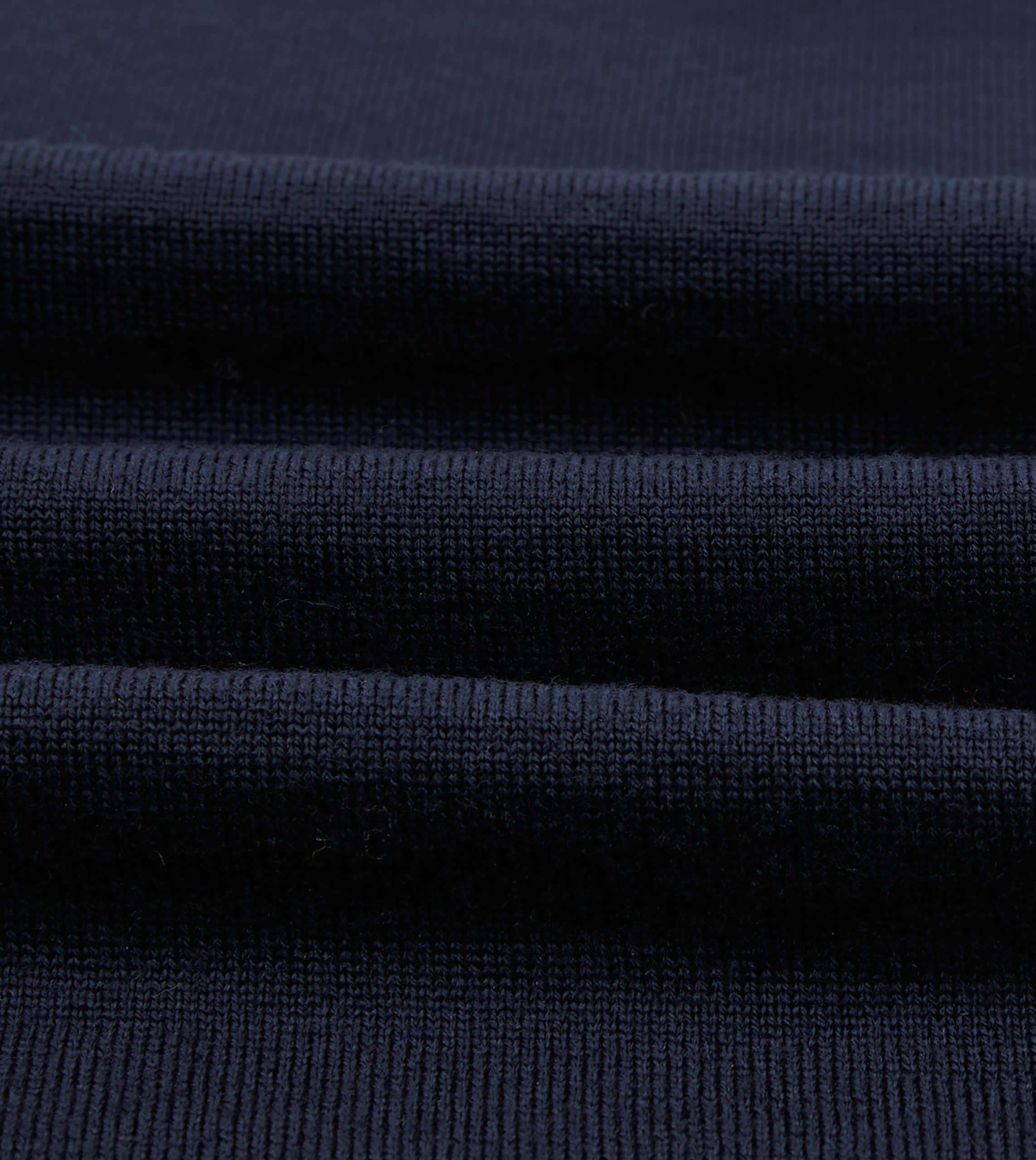 Navy Merino Wool Knitted Rugby Shirt - Image 2