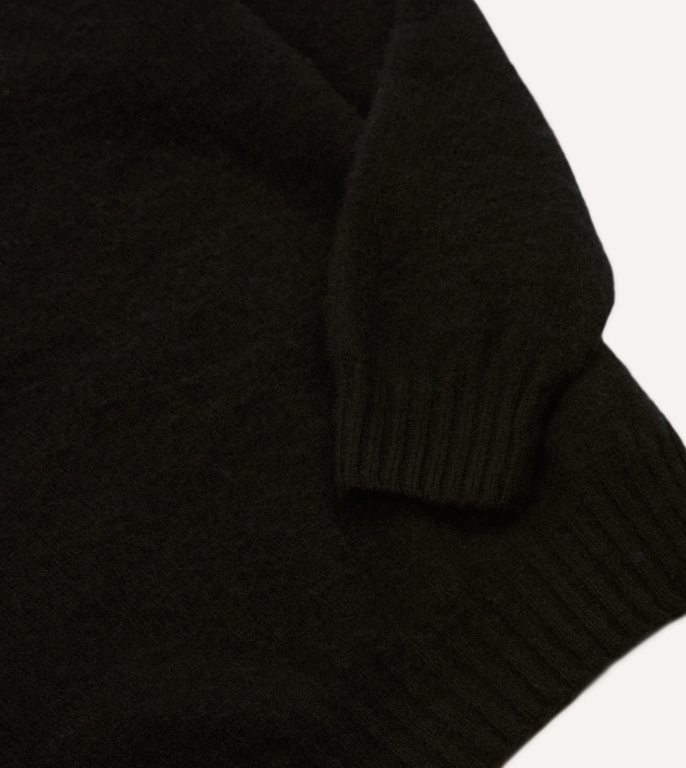 Black Brushed Shetland Mock Neck Jumper - Image 4