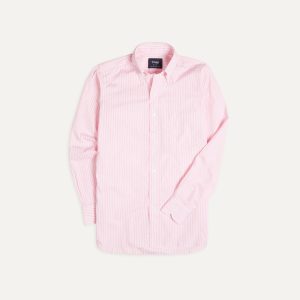 Pink Bengal Stripe Cotton Poplin Button-Down Shirt