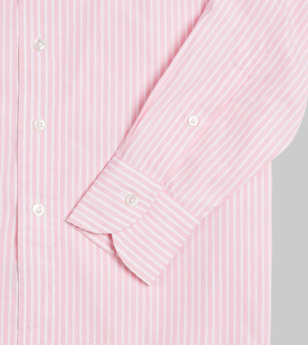 Pink Bengal Stripe Cotton Poplin Button-Down Shirt - Image 4