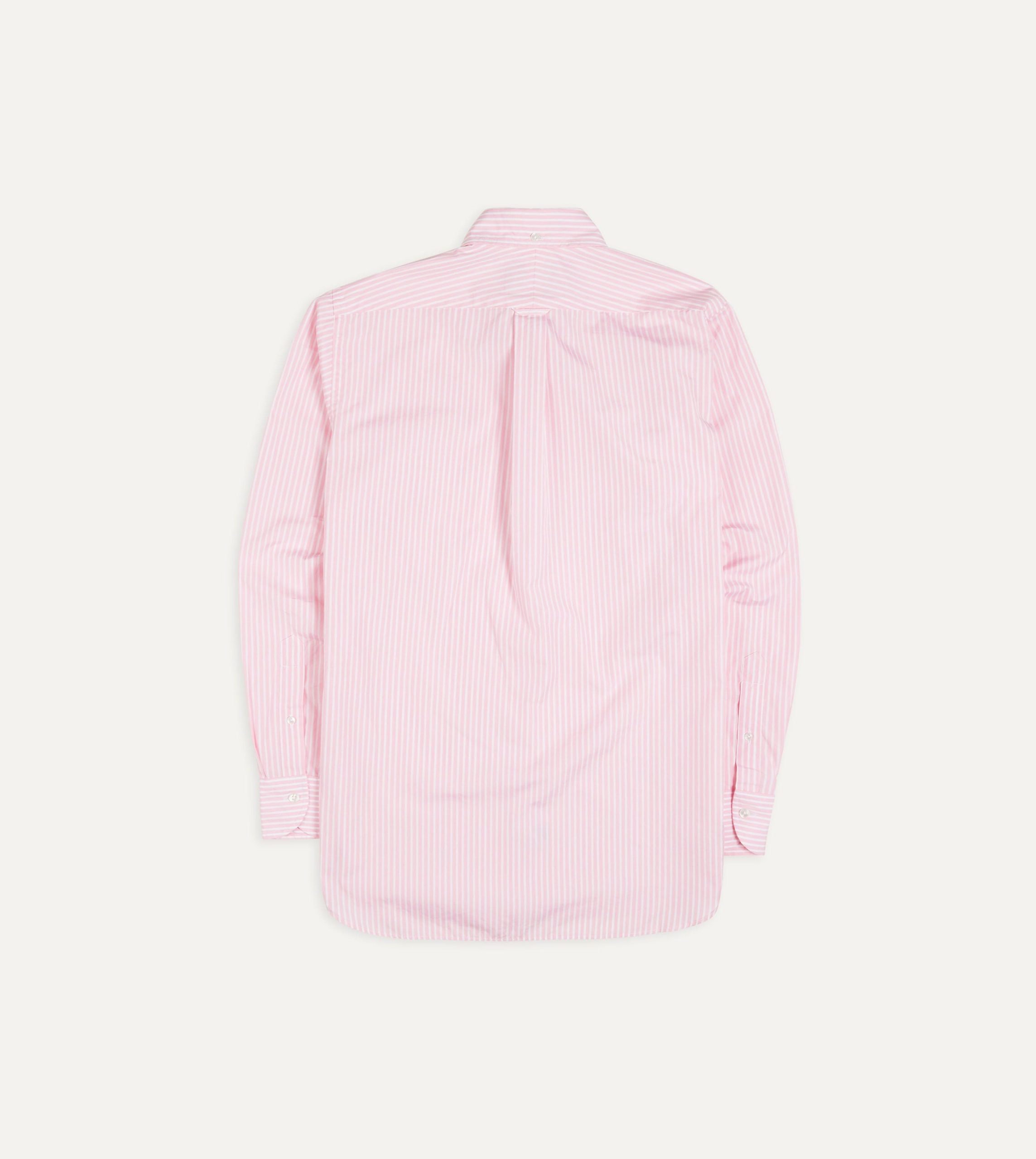 Pink Bengal Stripe Cotton Poplin Button-Down Shirt - Image 6