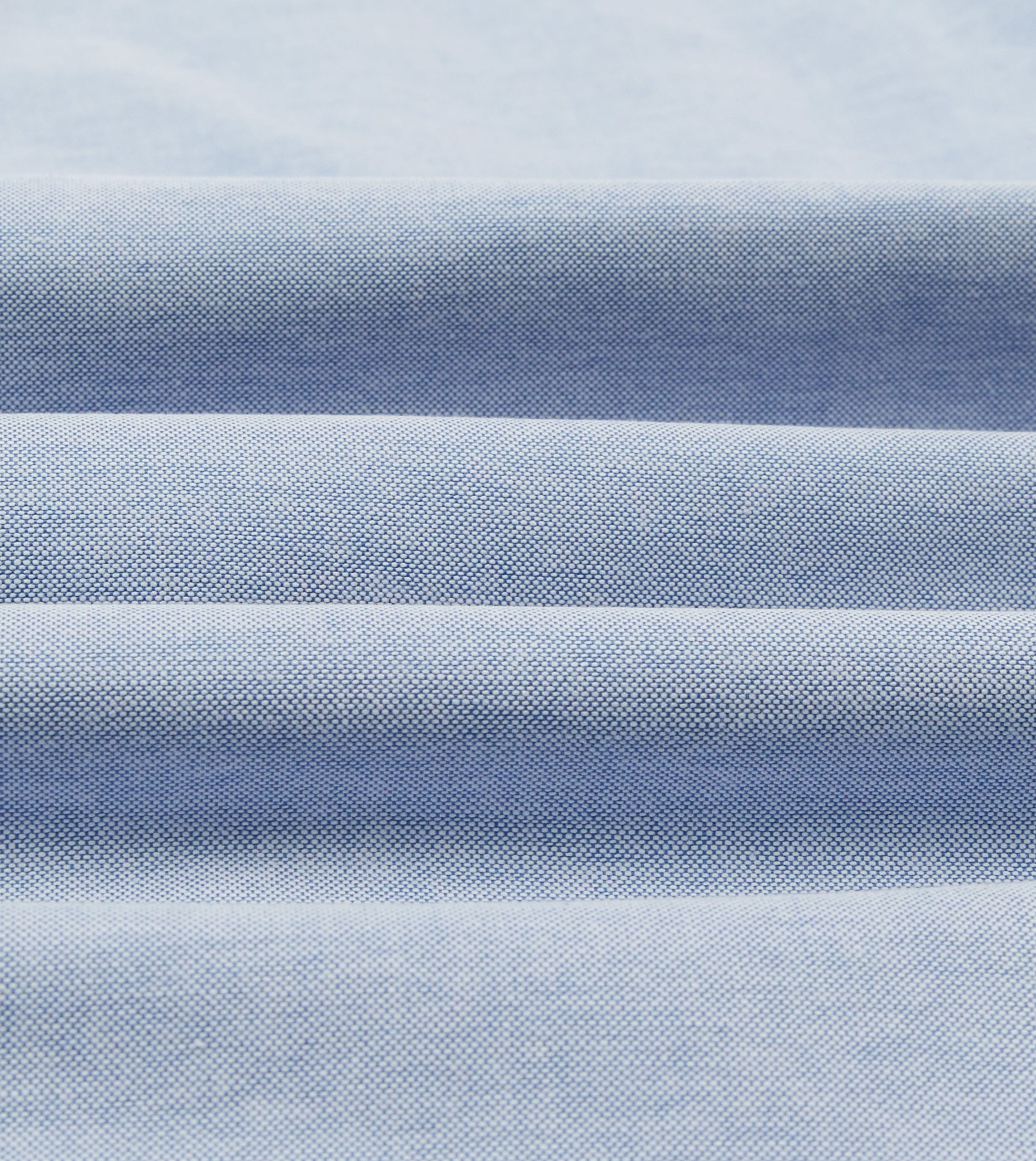 Mid-Blue Cotton Oxford Cloth Button-Down Shirt - Image 2