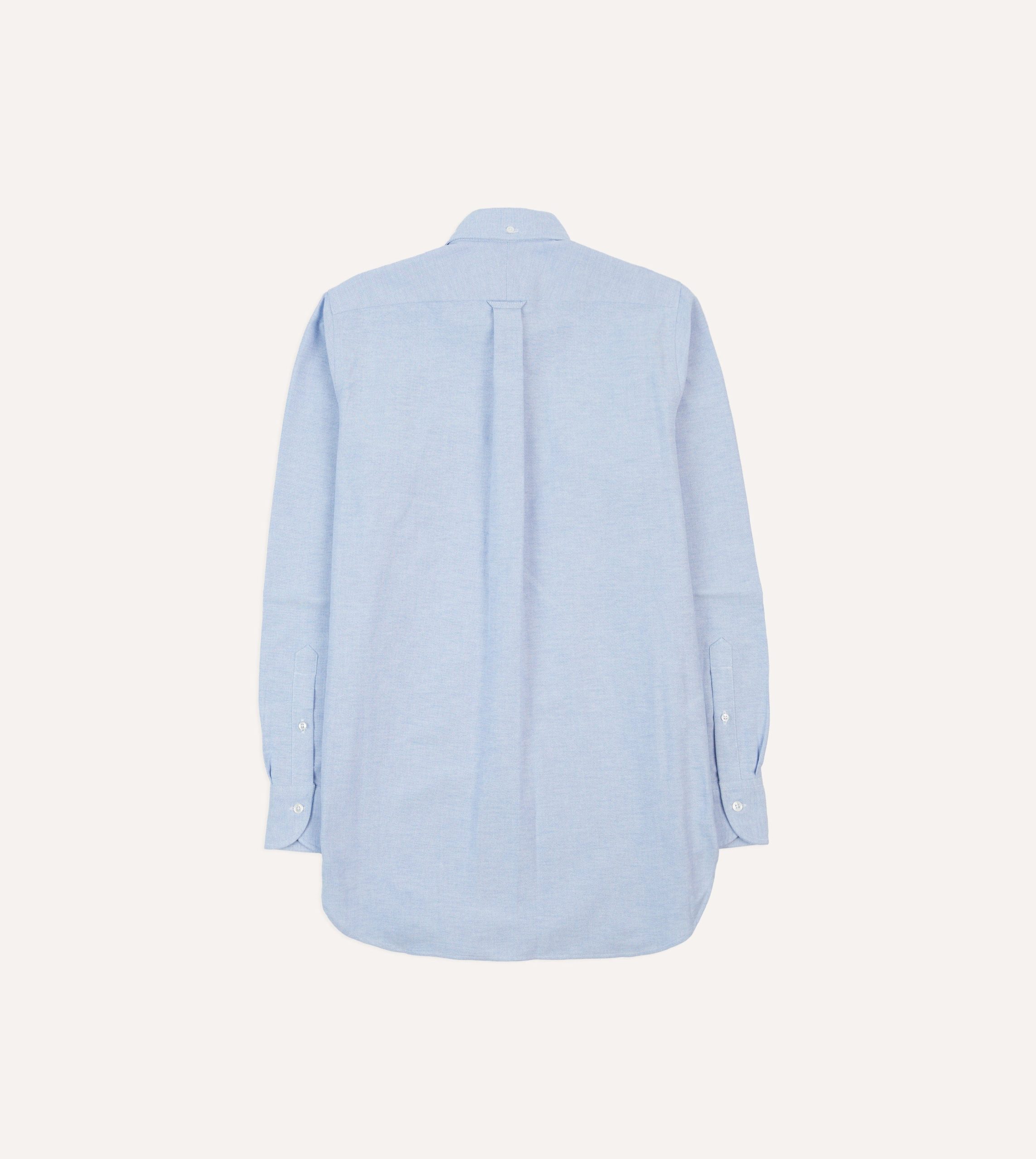 Ice Blue Cotton Oxford Cloth Button-Down Shirt - Image 6