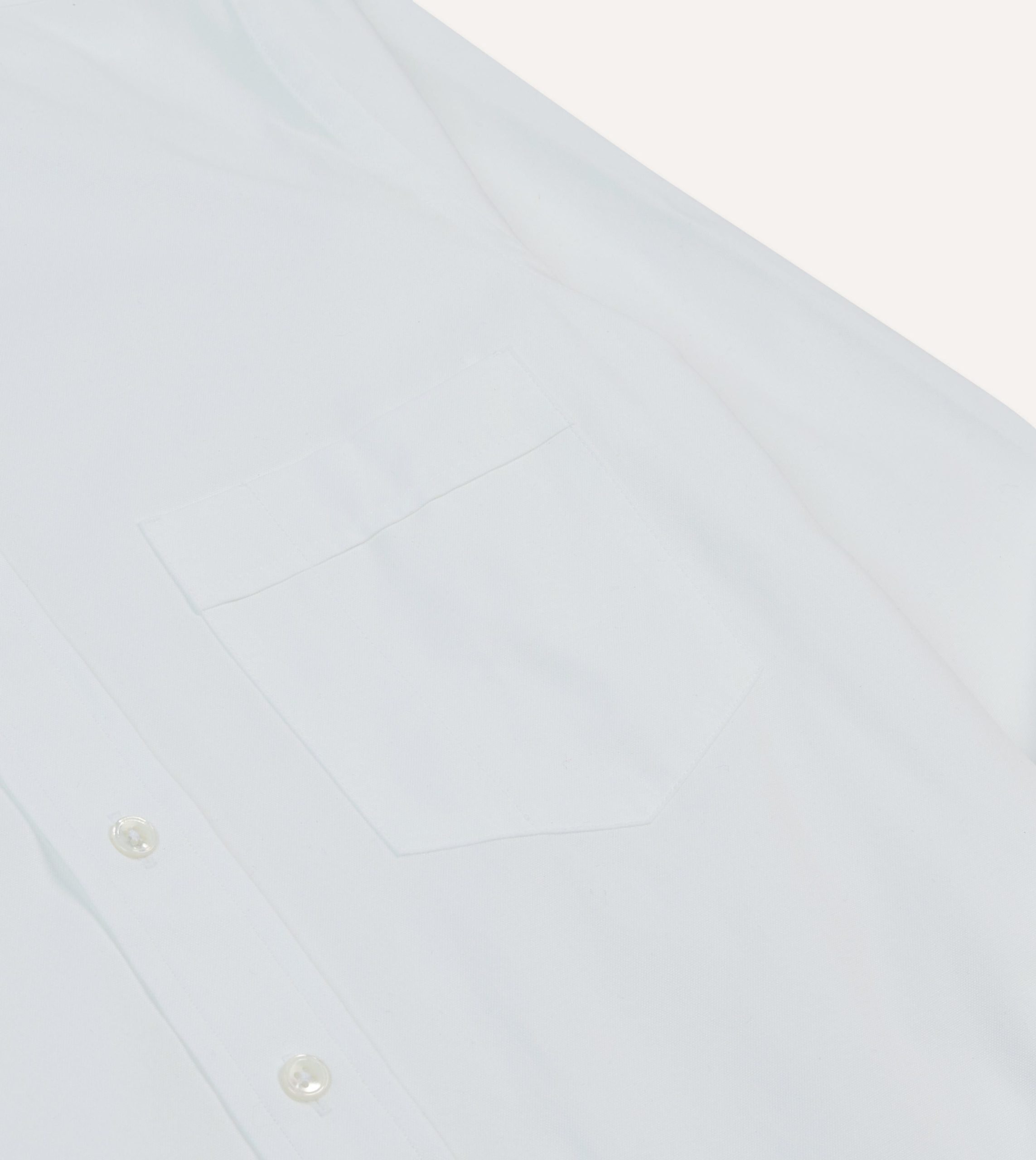 White Pinpoint Oxford Cotton Cloth Button-Down Shirt - Image 4