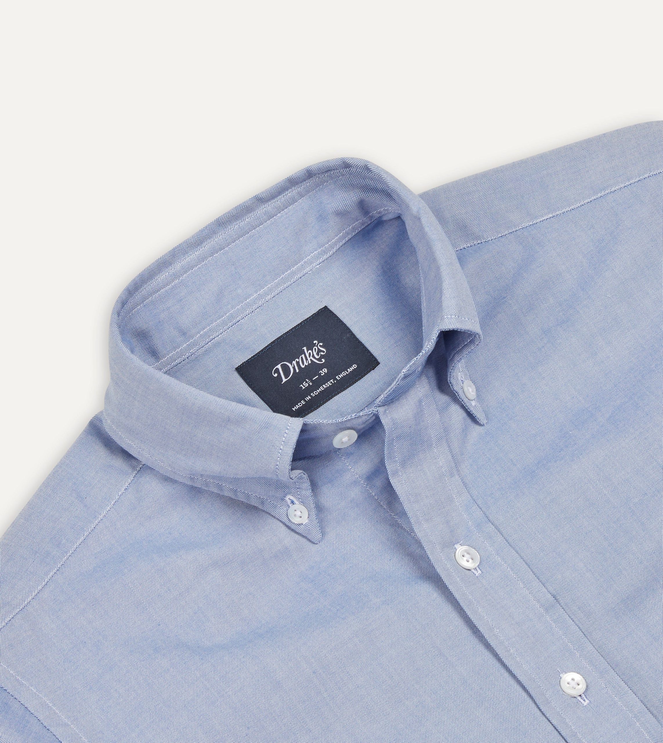 Navy Pinpoint Oxford Cotton Cloth Button-Down Shirt - Image 3