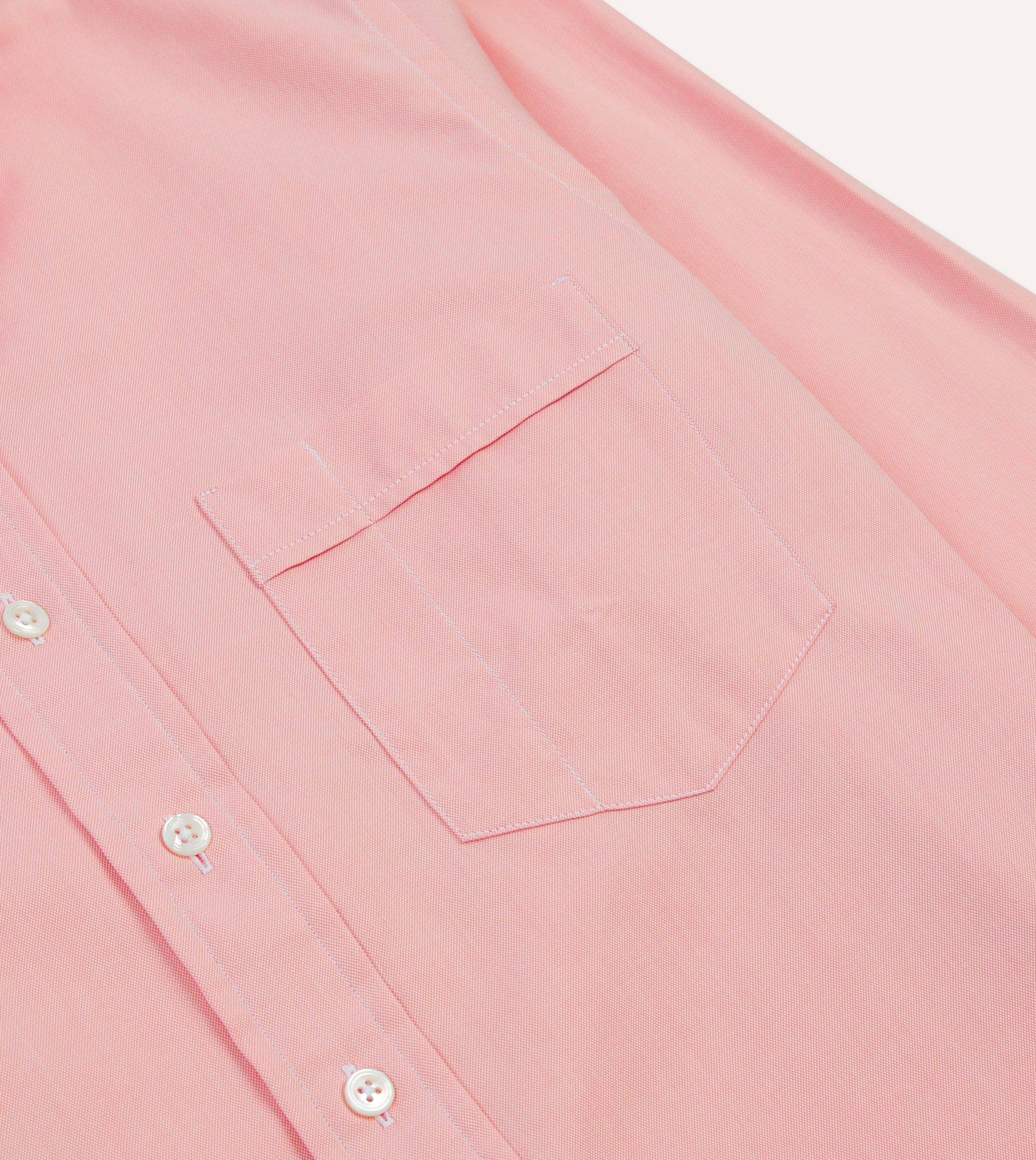 Pink Pinpoint Oxford Cotton Cloth Button-Down Shirt - Image 4
