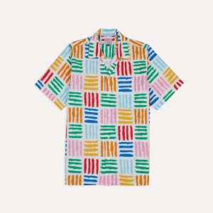 Michael McGregor for Drake's Check Camp Collar Shirt