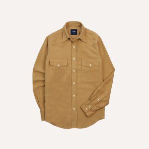 Sand Moleskin Two-Pocket Western Shirt