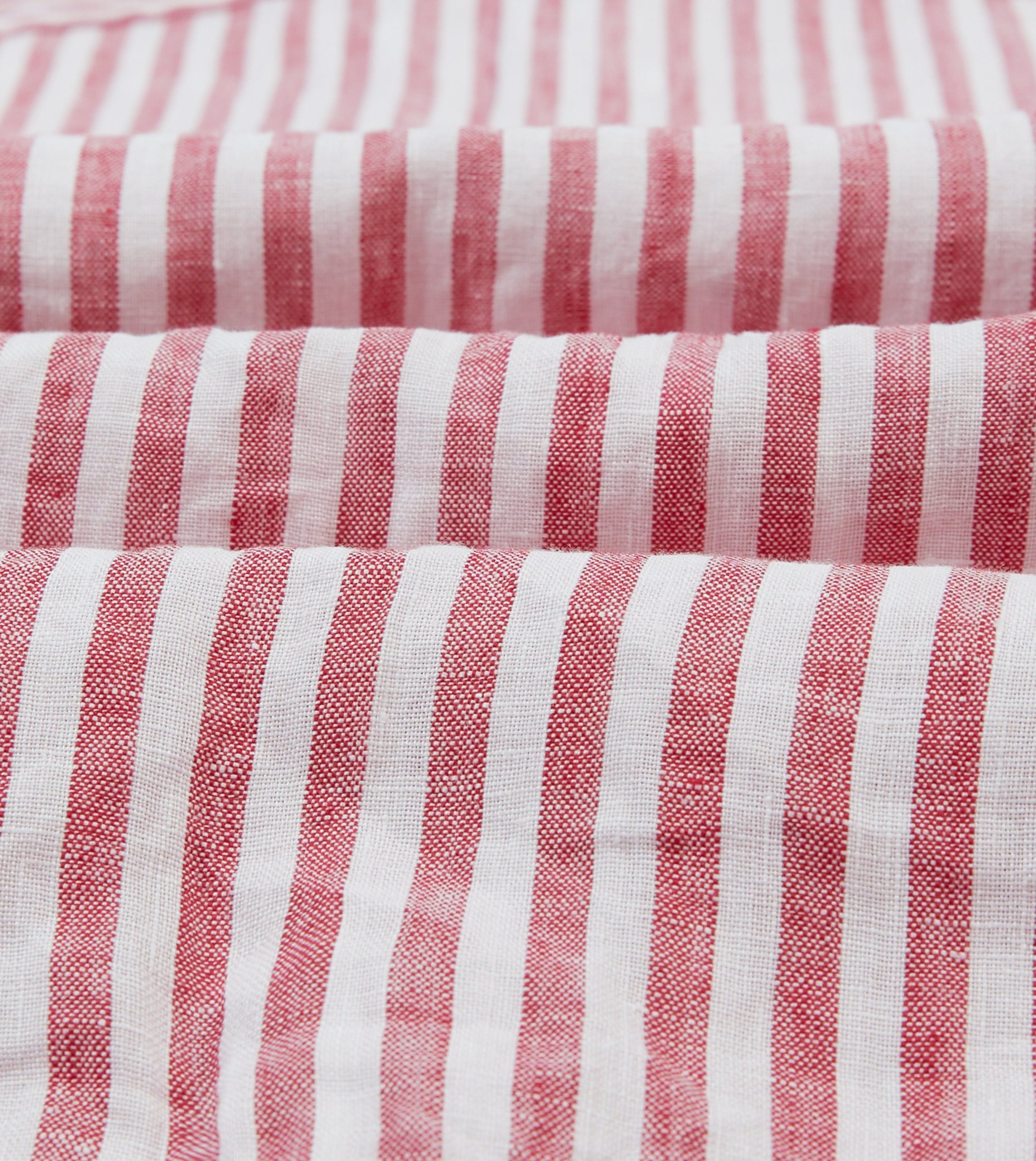 Red Stripe Linen Smock Shirt - Image 2