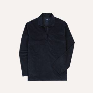 Navy Needlecord Smock