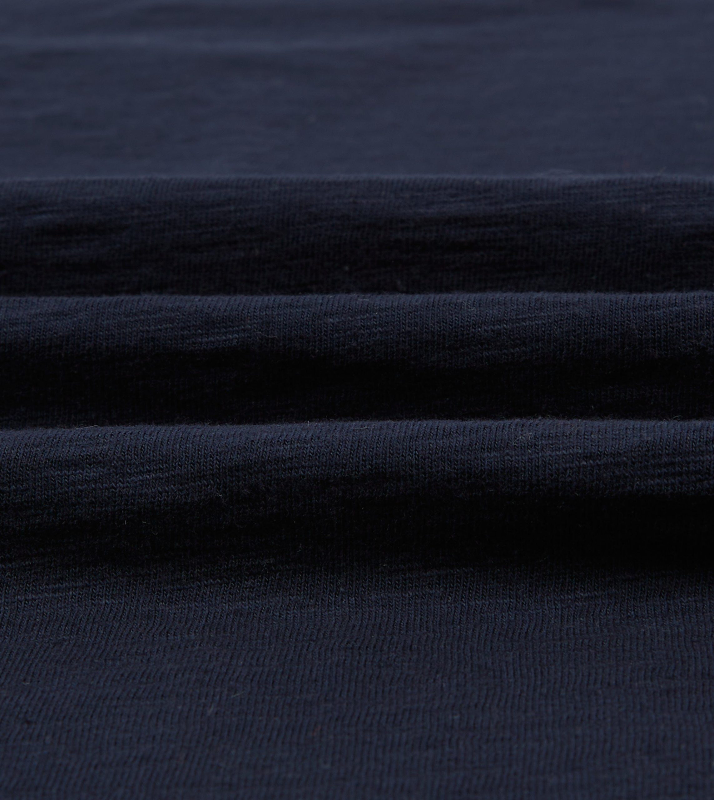 Navy Flamé Cotton Crew Neck Hiking T-Shirt - Image 2