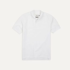 White Piqu?? Cotton Polo Shirt