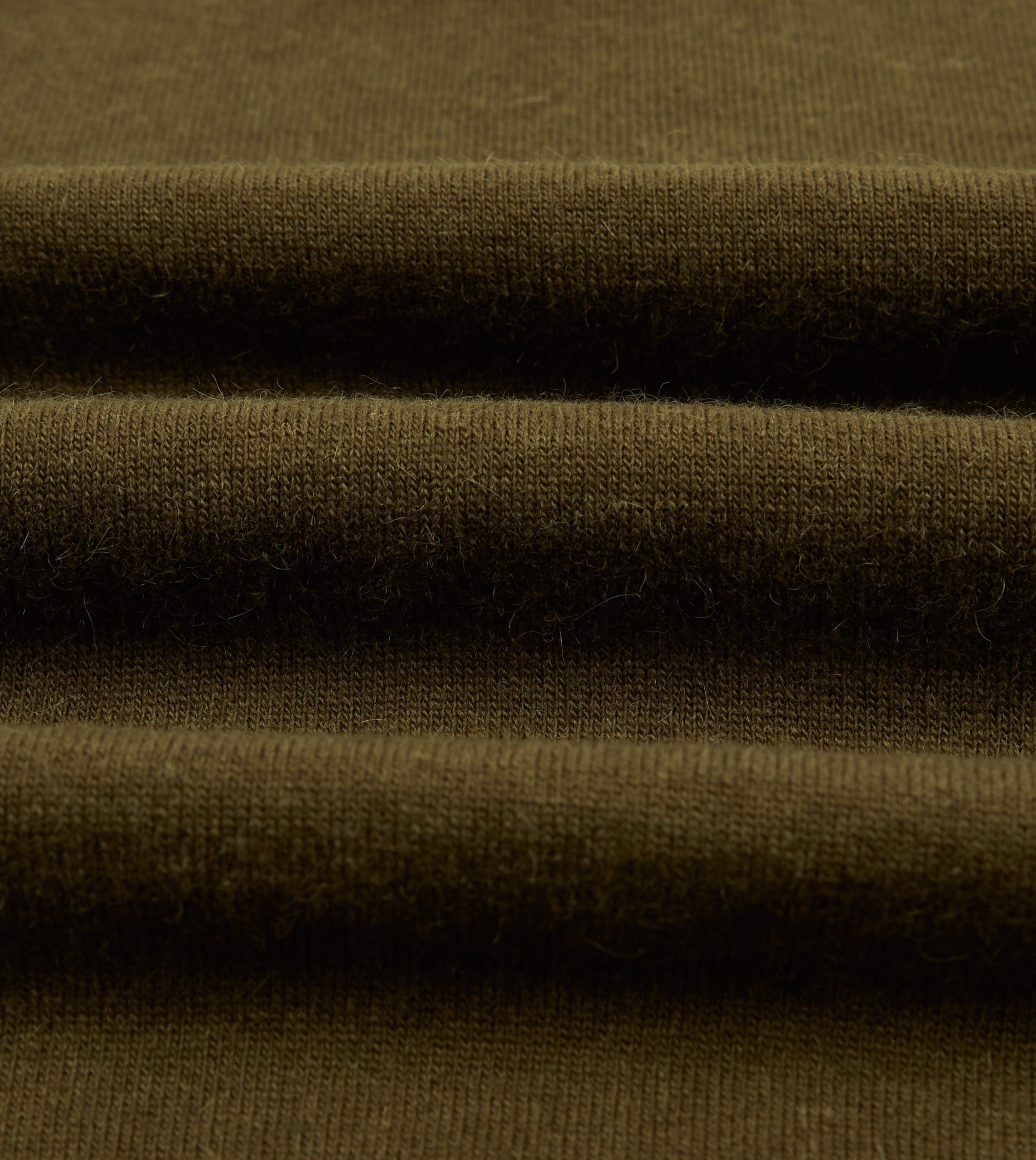 Olive Alpaca Wool Knitted Polo - Image 2