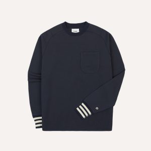 Navy Heavy Cotton Crew Neck Hiking T-Shirt