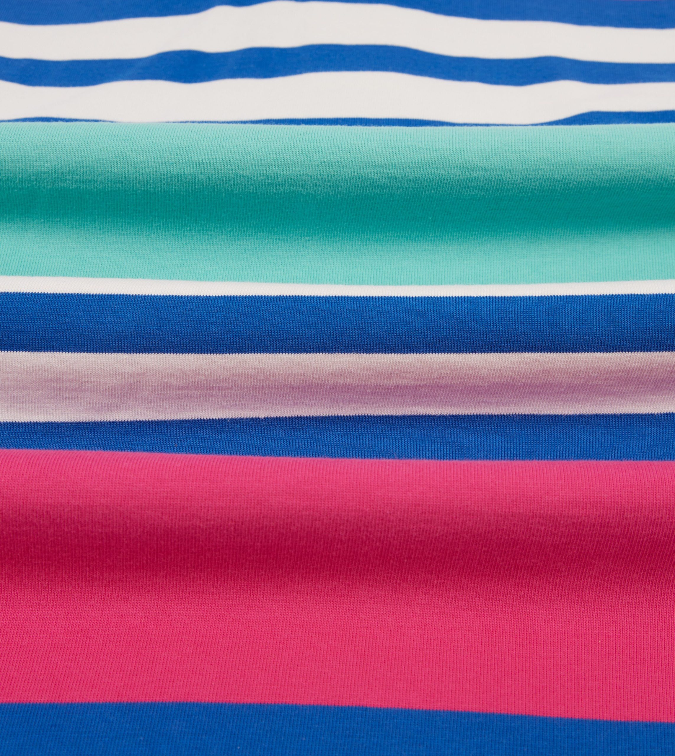 Pink. Green and Blue Stripe Cotton Rugby Shirt - Image 2