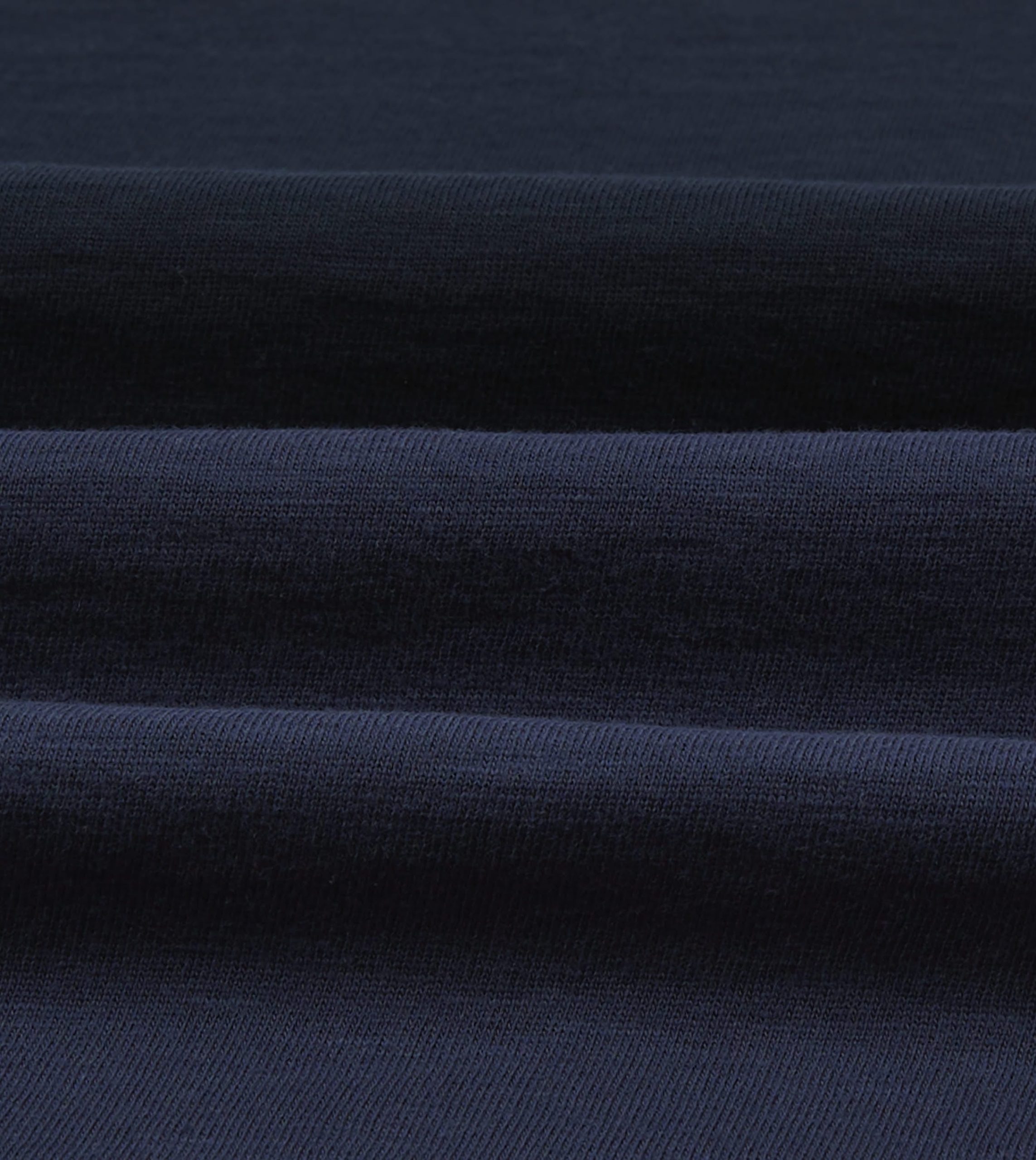 Navy and Ecru Stripe Mock Collar Long-Sleeve Jersey - Image 2