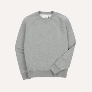 Grey Brushed Cotton Jersey Sweatshirt