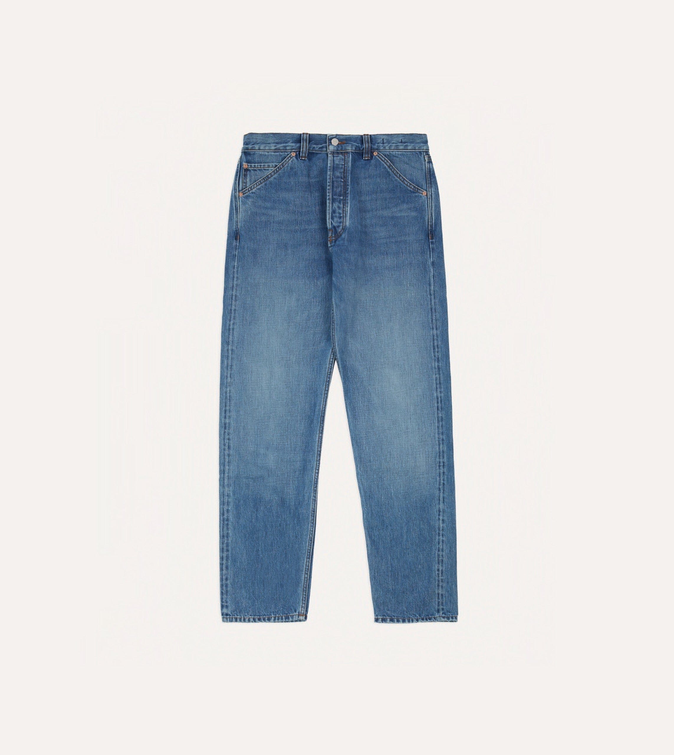 Custom Wash 14.2oz Japanese Selvedge Denim Five-Pocket Jeans - Image 3