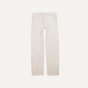 Ecru 12.7oz Selvedge Denim Tonal Stitch Five-Pocket Jeans