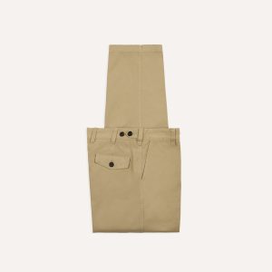 Sand Textured Cotton Flat Front Chino