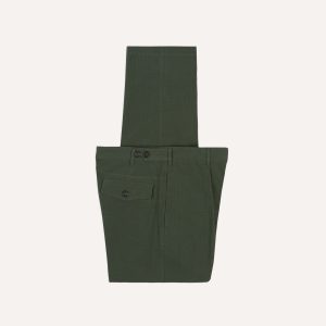 Olive Seersucker Games Trousers