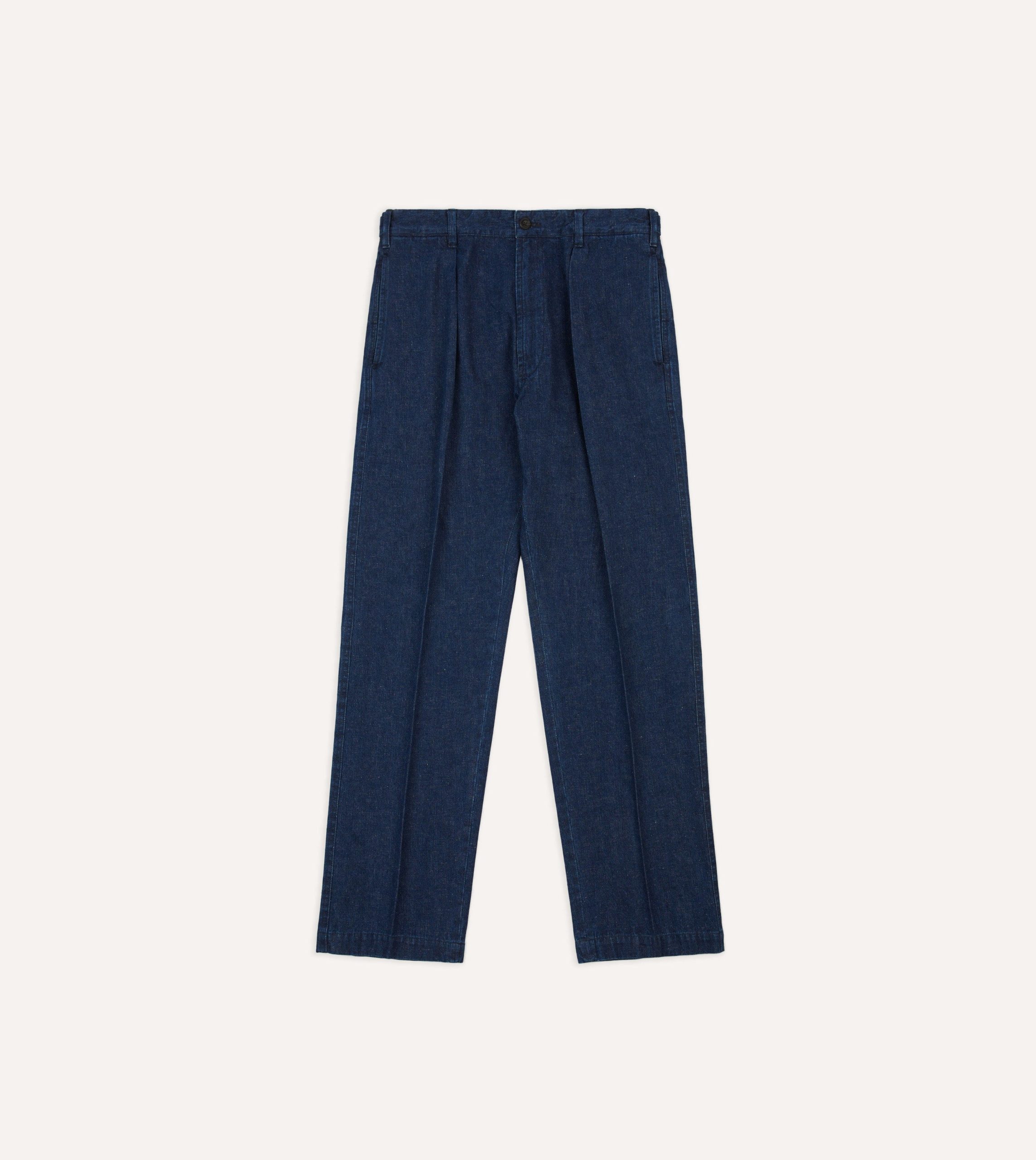 Indigo Cotton-Linen Games Trousers - Image 3